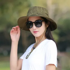 Waterproof Bucket Hat Summer Women Hat Outdoor Fishing Sun Hat