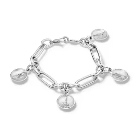 Wildflower Charm Bracelet Silver